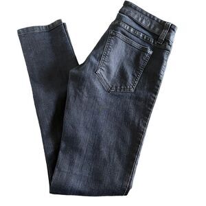 Carmar Black Wax Coat Denim Skinny Jeans Sz 26